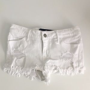 White ripped Hollister jeans